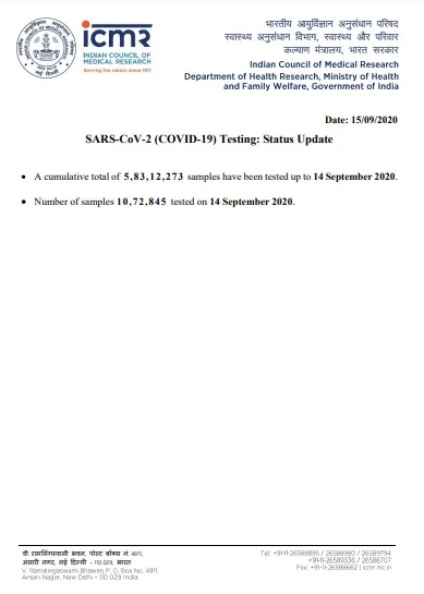 india coronavirus samples tested icmr 